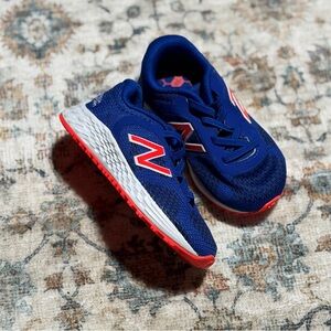 New Balance Kids' Navy and Red Sneakers